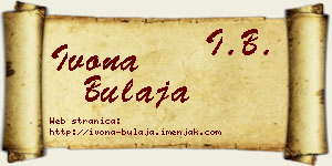 Ivona Bulaja vizit kartica